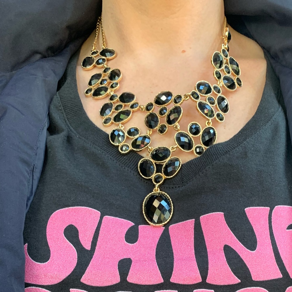 Amrita black and Gold fancy necklace